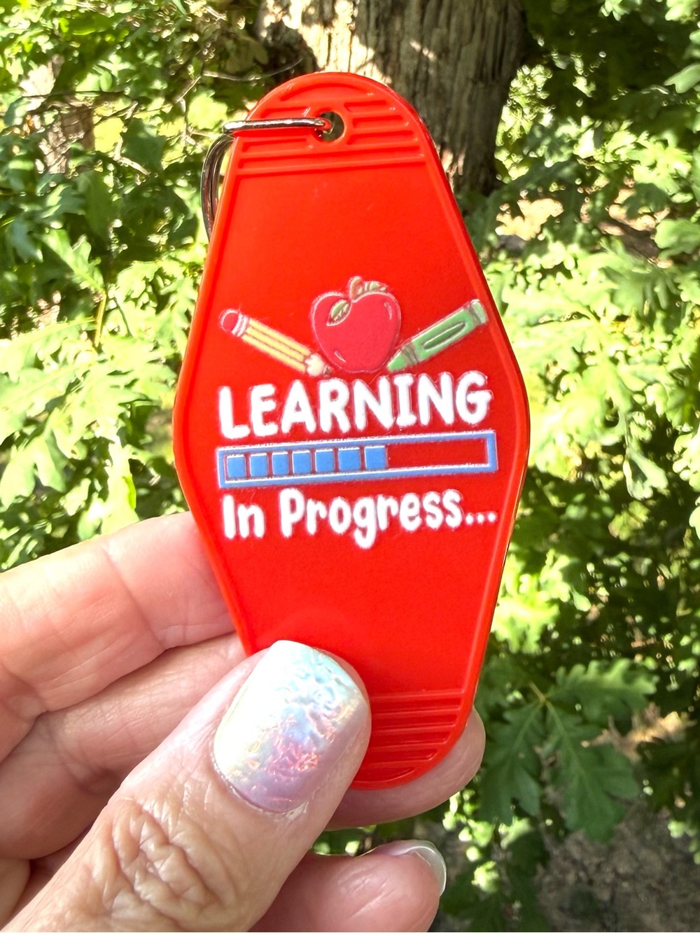 Vintage style motel key 3.5” keychain teacher gift idea